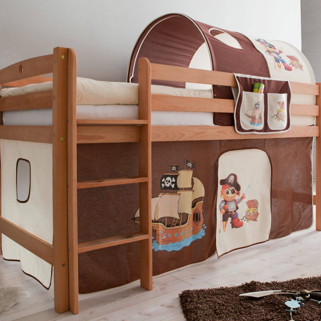 кровать двухъярусная детская с игровой зоной