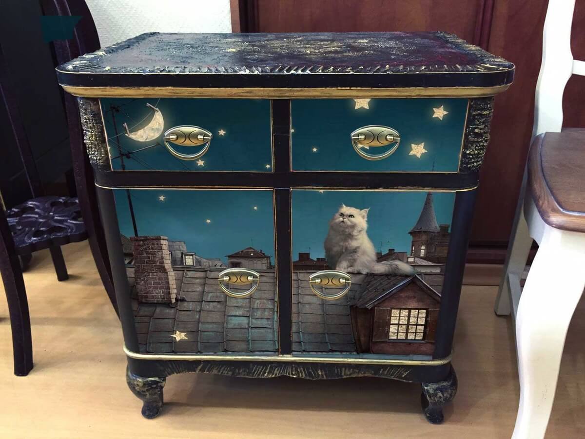 переделать старую тумбу своими руками